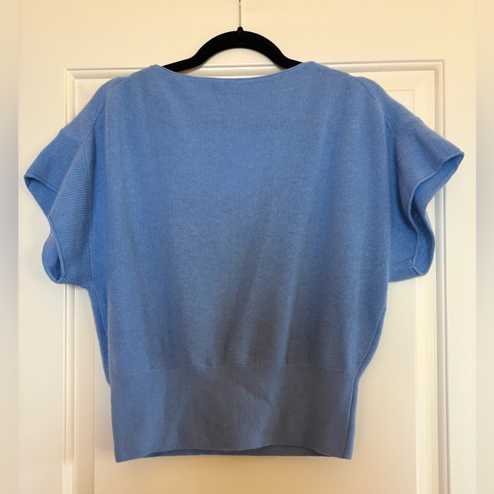 J.Crew Featherweight V Neck Cashmere Tee Shirt, size L, NWT - Picture 5 of 6